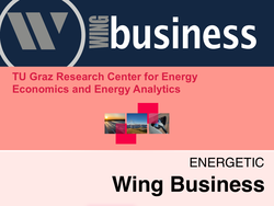 Cover des Wing Business Magazin in rotem Hintergrund und angedeutetem TU Graz Logo.