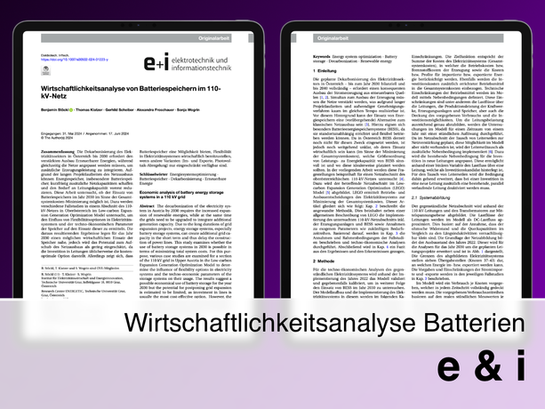 Zwei Tablets nebeneinander mit dem PDF des Papers.