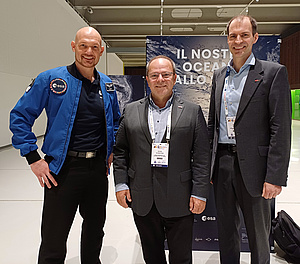 Alexander Gerst, Peter Schrotter und Franz Teschl am IAC 2024 - photo credits: P. Schrotter