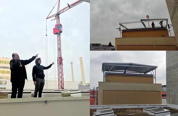 We were fascinated from the erection of the roof of our laboratory exhaust channel in November 2024, which will protect against rain.