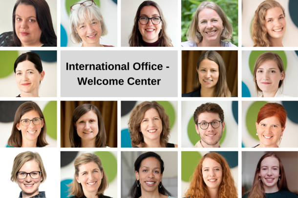 Team of the International Office - Welcome Center, Image Source: Renate Trummer, Fotogenia / Canva Pro