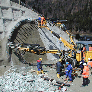 Tunnel-Bauarbeiten. Bildquelle: Schubert – TU Graz