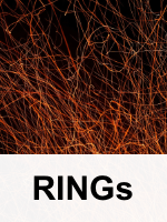 Feuerfunken mit Text RINGs.